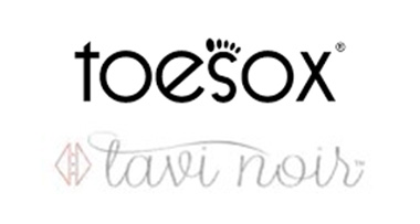 the logo for Toesox and Tavi Noir, brands that FitCo provides for its partners