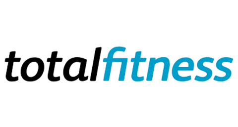 the logo for Total Fitness, partner of FitCo